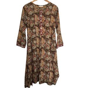 Lightweight Paisley Design Cotton Dress - image 1